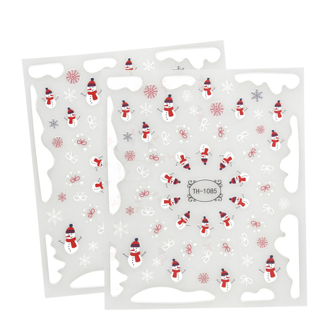 Decalques adesivos de arte para unhas de flocos de neve de Natal