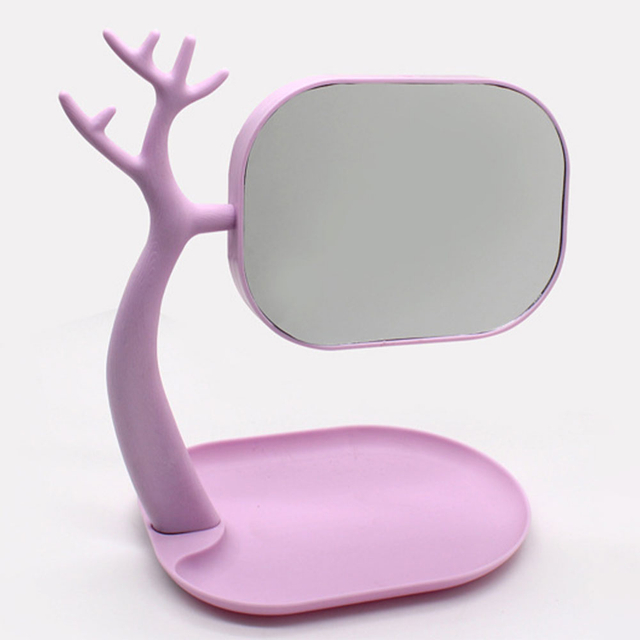 Espelho de mesa de plástico Espelho cosmético multifuncional