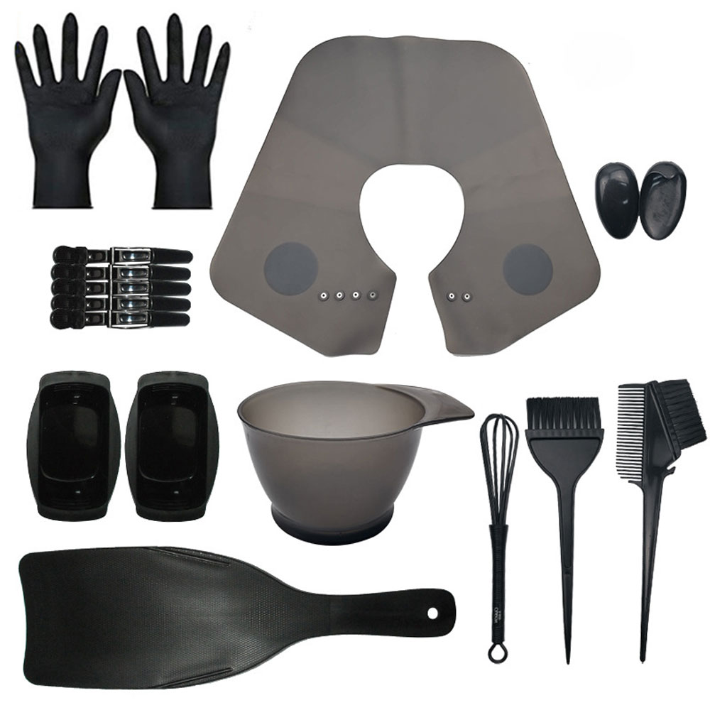 Kit de ferramentas para tintura de cabelo profissional em casa
