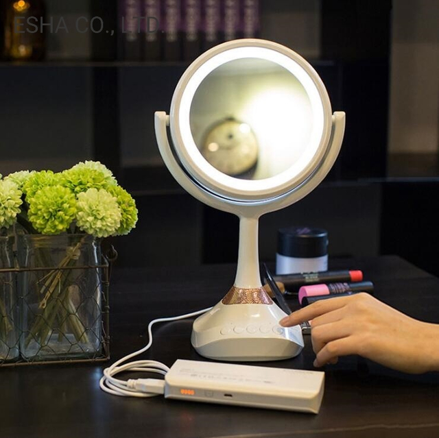 Espelho de mesa LED Espelho de maquiagem com ângulo ajustável inteligente