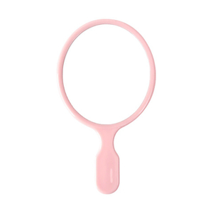 Espelho de mão rosa oval pequeno