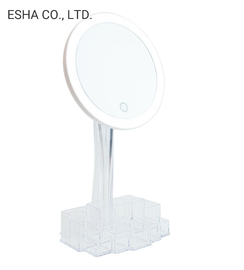 Espelho de LED acrílico criativo high-end touch cosmético