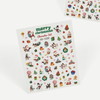 Decalques adesivos de desenho animado para unhas natalinas