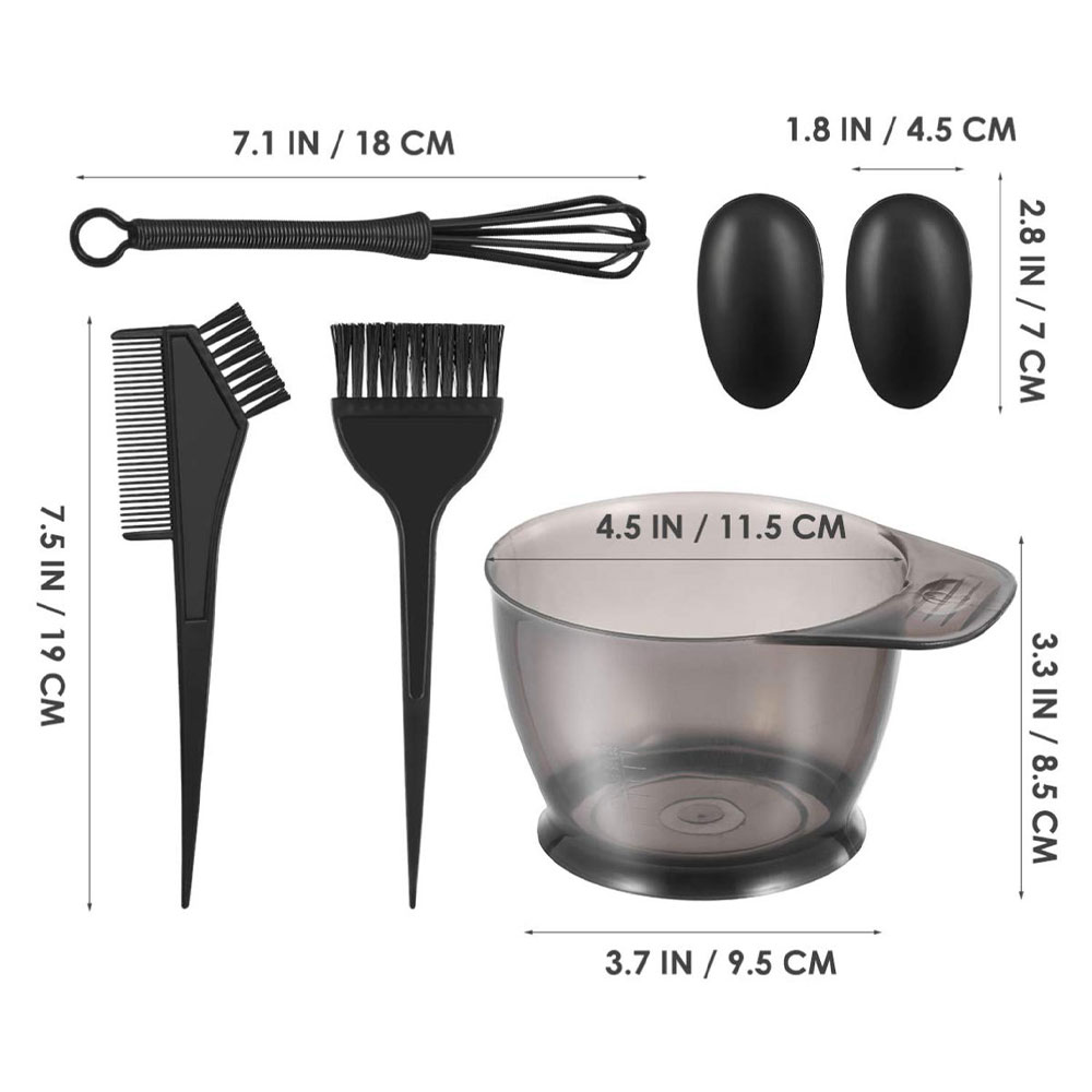 Kit de ferramentas para misturar tintura de cabelo em casa